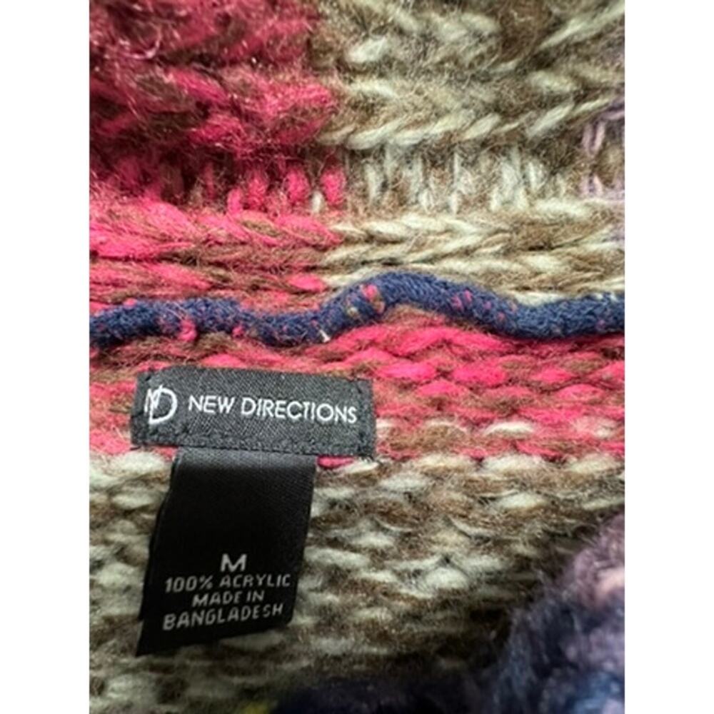 "NEW DIRECTION",Colorful, Size M , Soft‎ and Fuzzy ,MOHAIR?,Cowl Neck Sweater - Picture 6 of 9